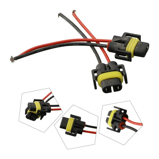 DAMIFU Universal Fitment H11 H8 H9 Wiring Harness Simplify Your