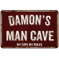 thumbnail image 1 of DAMON'S Man Cave Red Grunge Sign 16 x 24 Matte Finish Metal Sign 116240003146, 1 of 1