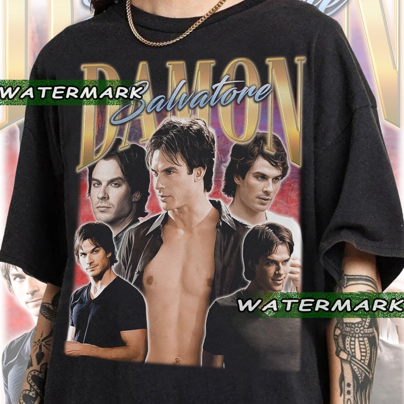 DAMON SALVATORE I Ian Somerhalder, Damon Salvatore Shirt, Salvatore Fan Tee, Damon Salvatore Tee
