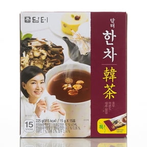 DAMTUH Korean Herbal Tea Powder with Jujube & Mixed Nuts Caffeine-Free, 15 Sticks