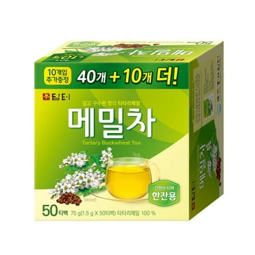Damtu Korean Tartary Buckwheat Tea – Roasted Herbal Grain Tea, 40 Individually Wrapped Bags