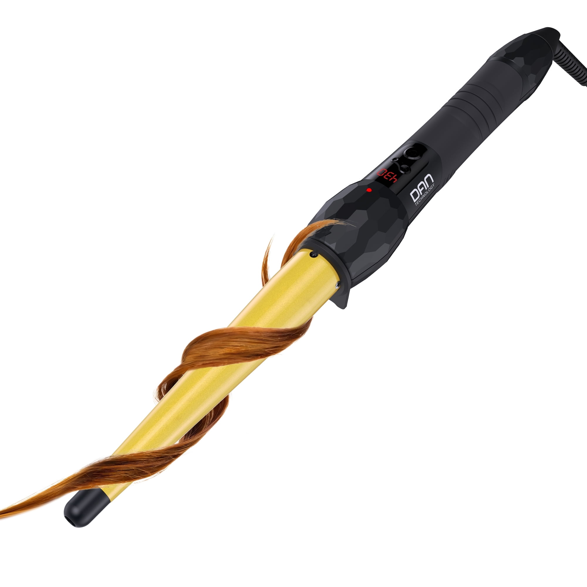Tapered curling iron with cheap clamp