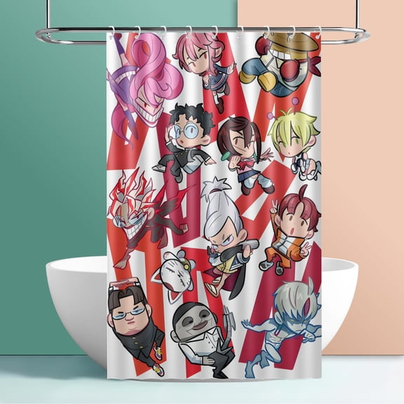 DAN DA DAN Takakura Ken Anime pattern Design polyester Fabric Shower Shower Curtain Liner Bathroom Washable 35.4 / 40 / 50 / 60*70IN