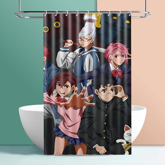 DAN DA DAN Takakura Ken Anime pattern Design polyester Fabric Shower Shower Curtain Liner Bathroom Washable 35.4 / 40 / 50 / 60*70IN