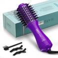 thumbnail image 1 of DAN Hair Dryer Brush Volumizer, 2 inch Oval Hot Air Brush Set Styling 4 in 1 Hair Styler Fast Drying Volumizing Purple, 1 of 8