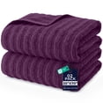thumbnail image 1 of Dan River Oversized Performance Towel 2 Pack Purple (35x70 In) - 550 GSM Absorbent Cotton Bath Sheet for Workout, Gym & Bath, 1 of 10