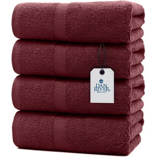 santens, Bath, Santens Deep Red Burgundy Hand Towel In Snow Pine Claret  Nwt Cotton