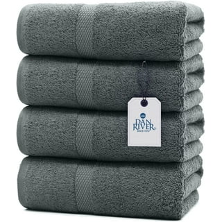 2pcs Christy Towels Set Hand Bath Towel Designer Zero Twist 650GSM Silver  Grey