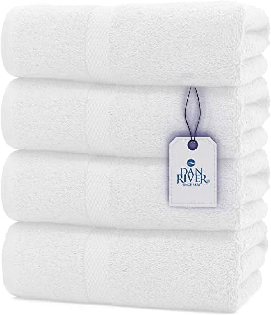 DAN RIVER 100 Cotton Bath Towel Set Pack of 4 Soft Large Bath Towel Highly Absorbent Daily