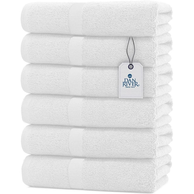 DAN RIVER 100 Cotton Bath Towel Set Pack of 6 Soft Large Bath Towel Highly Absorbent Daily