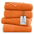 thumbnail image 1 of Dan River Bath Towel 30x60 pack of 4 Ultra Soft Quick Drying Large Cotton Towel - Orange, 1 of 10