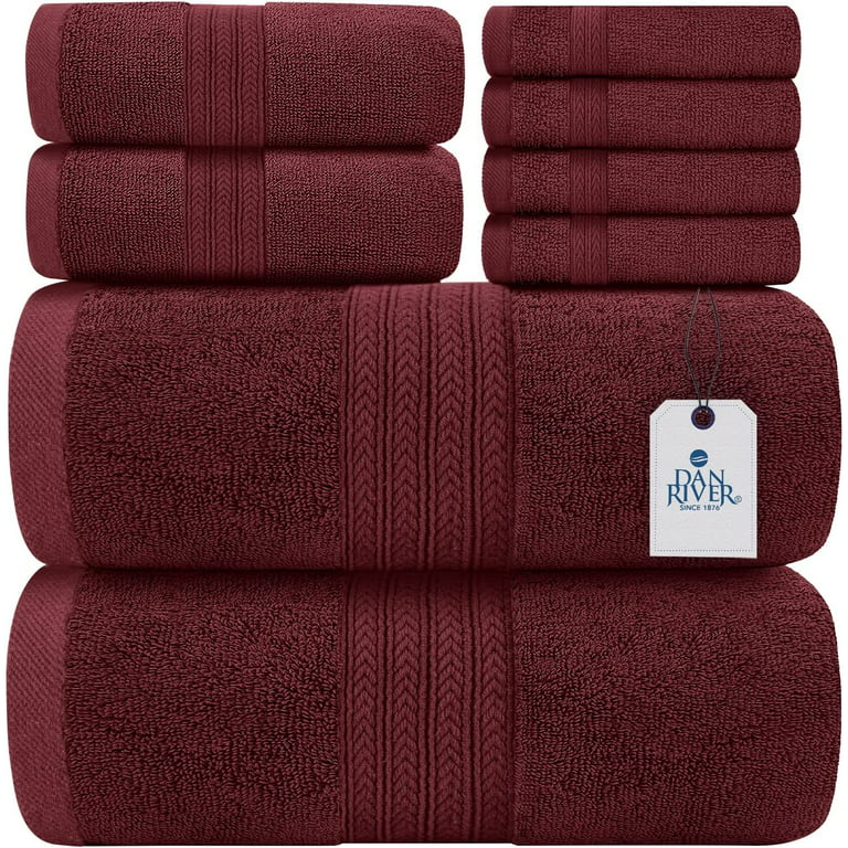 8-Piece Bath Towels Set,2 Oversized Large Bath Towels Sheet,2 Hand Towels  and 4 Washcloths - 600 GSM Soft Luxury Towel Set,Highly Absorbent Quick Dry  Towel Collection for Bathroom,Hotel and Spa