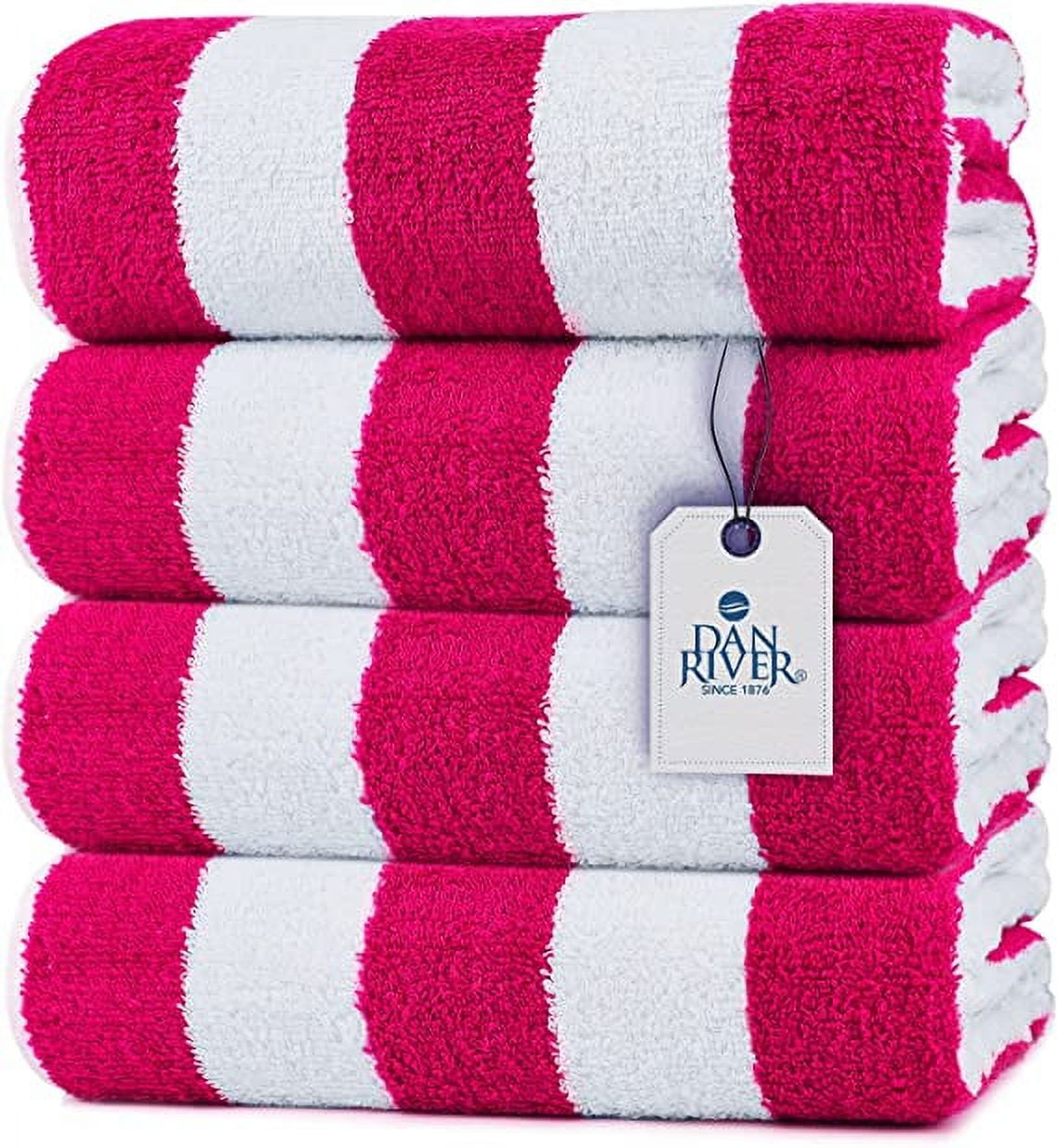DAN RIVER 100% Cotton Cabana Pool Towels| Bath Sheet Towel| Quick Dry ...