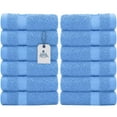 thumbnail image 1 of Dan River Washcloth for Face 12 pack Soft Absorbent and Quick Drying Durable Cotton Face Towel - Medium Blue, 1 of 8