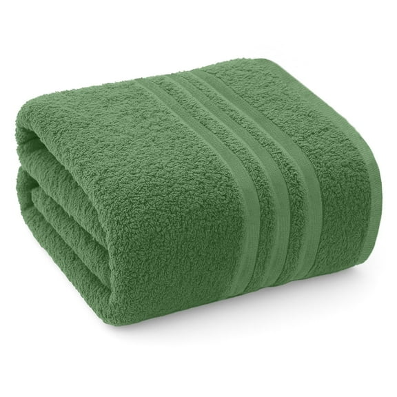 Dan River Bath Sheet 1 pack 40x80 in Soft Absorbent and Quick Dry jumbo Cotton Towel - Green