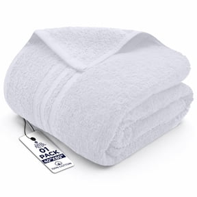 Dan River Bath Sheet 1 pack 40x80 in Soft Absorbent and Quick Dry jumbo Cotton Towel - White