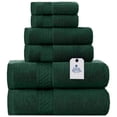 thumbnail image 1 of Dan River 6 Piece Towel Set Soft Quick Drying Cotton Bath Towel For Gym, Spa and Bathroom - Hunter Green, 1 of 10