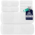 thumbnail image 1 of Dan River 8 Piece Towel Set Soft Quick Drying Cotton Bath Towel For Gym, Spa and Bathroom - White, 1 of 11