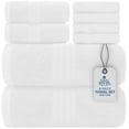 thumbnail image 1 of Dan River 8 Piece Towel Set Soft Quick Drying Cotton Bath Towel For Gym, Spa and Bathroom - White, 1 of 9