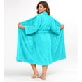 thumbnail image 1 of Dan River Bathrobe for Men and Women One Size Lightweight Cotton Terry Cloth Robe - Aqua, 1 of 10