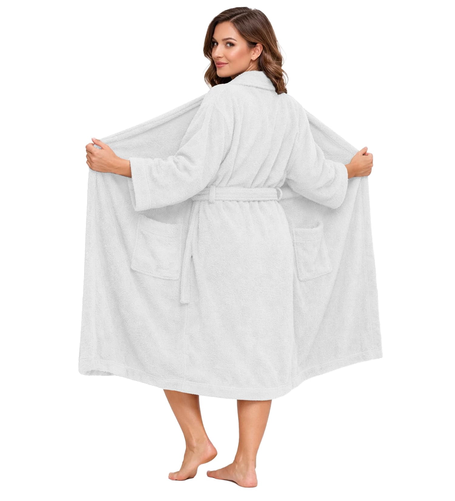 Dan River Bathrobe, One Size Lightweight Cotton Terry Cloth, Shawl ...