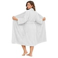 thumbnail image 1 of Dan River Bathrobe for Men and Women One Size Lightweight Cotton Terry Cloth Robe - White, 1 of 10