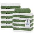 thumbnail image 1 of Dan River Washcloth Green and White 20 Pack High-Quality Cotton Multipurpose Assorted Wash Rags for Body and Face - 11x11in, 1 of 8
