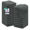thumbnail image 1 of Dan River Washcloths pack of 24 High-Quality Soft Cotton Absorbent and Multipurpose Wash Clothes for Face & Body - Gray, 12x12in, 1 of 10