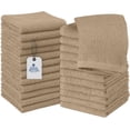 thumbnail image 1 of Dan River Washcloths pack of 24 High-Quality Soft Cotton Absorbent and Multipurpose Wash Clothes for Face & Body - Tan, 12x12in, 1 of 8