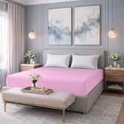 Dan River Queen Fitted Bottom Sheet only Jersey Knit Cotton Soft Absorbent with Deep Pocket - Lavender