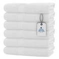 thumbnail image 1 of Dan River Hand Towel pack of 6 Quick Dry And Absorbent Cotton Towels for Bathroom - White 16x28in, 1 of 10