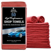 Dan River 12x12in Microfiber Rags for Cleaning, Car Towels & Washcloths - Green, pack of 12