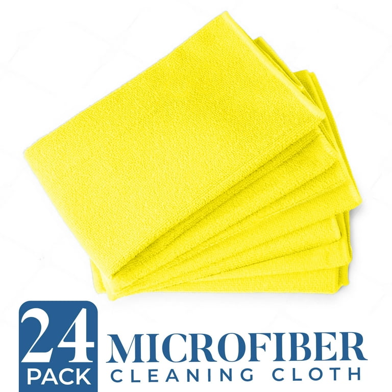 Microfiber Cleaning Cloths, 12 x 12, Yellow, 24/Pack Microfiber Cleaning Cloths, 12 x 12, Yellow, 24/Pack