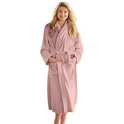 DAN RIVER Terry Cloth Robes for Women and Men - Lightweight 100% Cotton Bathrobe - Unisex Plush Robe Perfect for Spa, Sauna, Shower or at Home [Dusty Rose]