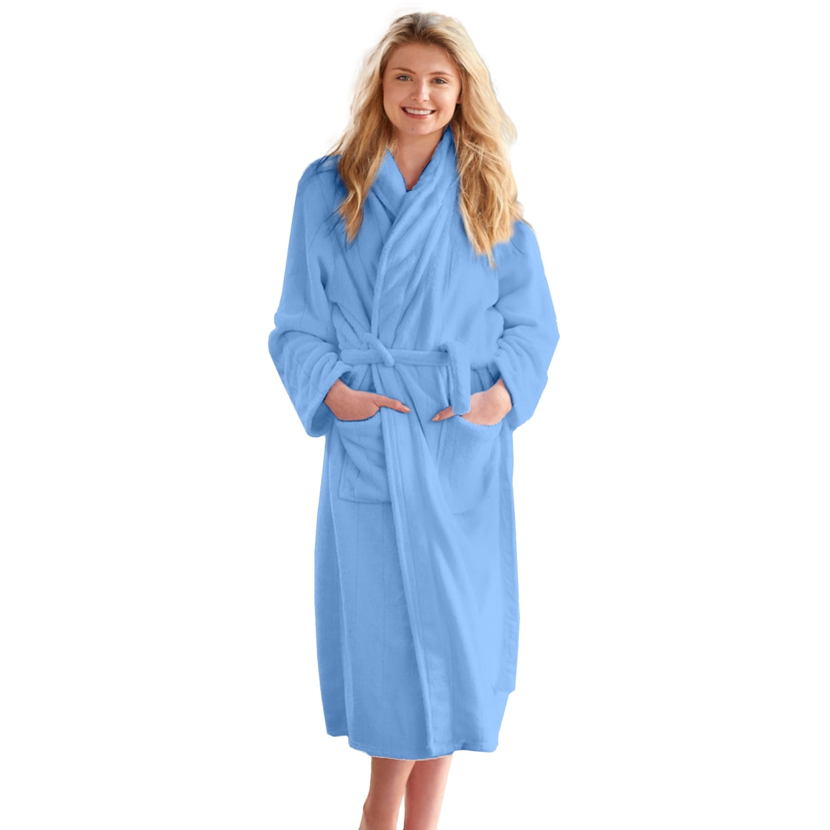 DAN RIVER Terry Cloth Robes for Women and Men - Lightweight 100% Cotton  Bathrobe - Unisex Plush Robe Perfect for Spa, Sauna, Shower or at Home  [Purple]