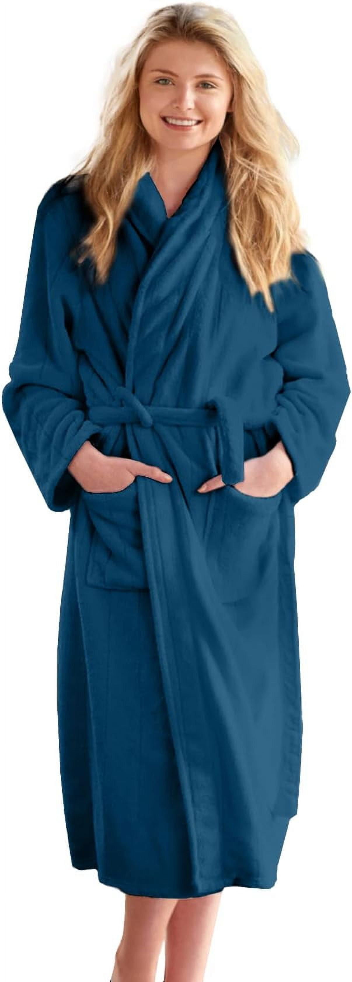 DAN RIVER Terry Cloth Robes for Women and Men Lightweight 100 Cotton Bathrobe Unisex Plush