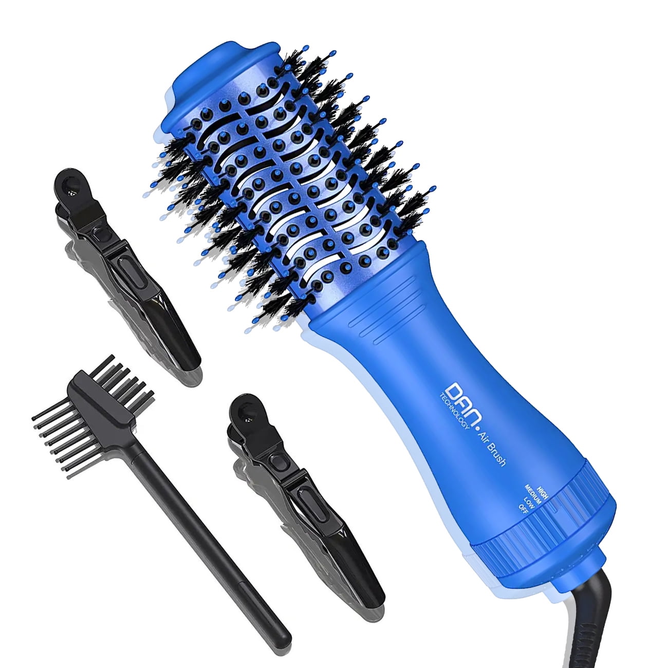 DAN Round Hair Dryer Brush, Hot Air Brush Set 4 in 1 Hair Styler, Blow