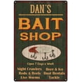 thumbnail image 1 of DAN'S Green Bait Shop Man Cave 8 x 12 Matte Finish Metal 108120027182, 1 of 1