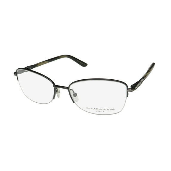 DANA BUCHMAN FREESIA ADJUSTABLE NOSEPADS HALF-RIMLESS HIP EYEGLASS FRAME/GLASSES