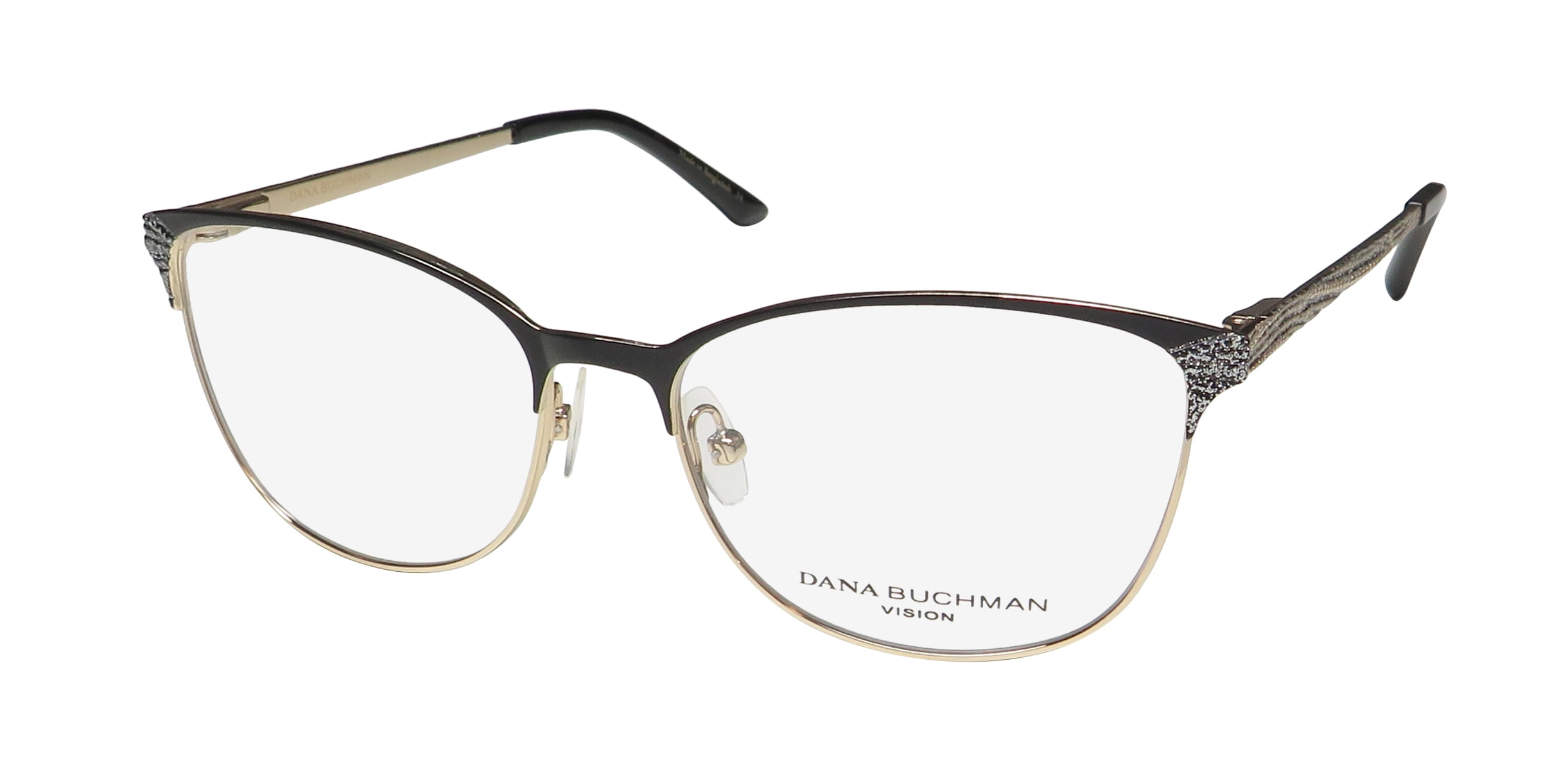 DANA BUCHMAN HEATHER CAT EYE SHINY METAL CLASSIC LOOKS EYEGLASS