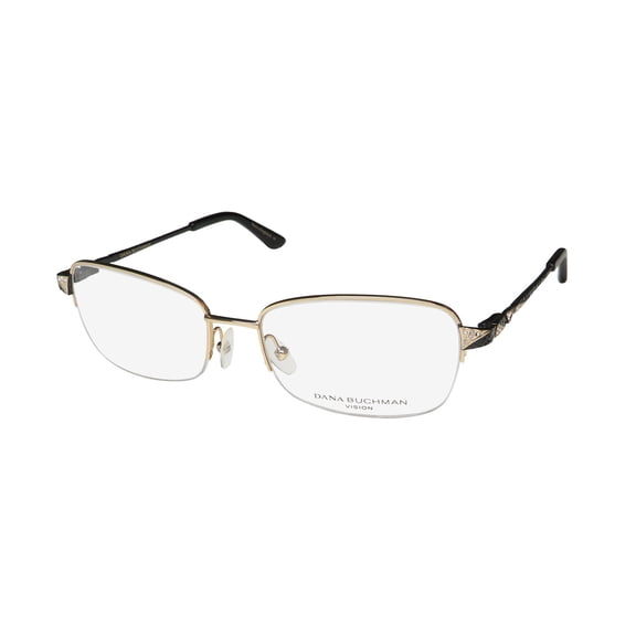 DANA BUCHMAN LADY ASHLEY TWO-TONE CRYSTALS/RHINESTONES EYEGLASS FRAME/GLASSES