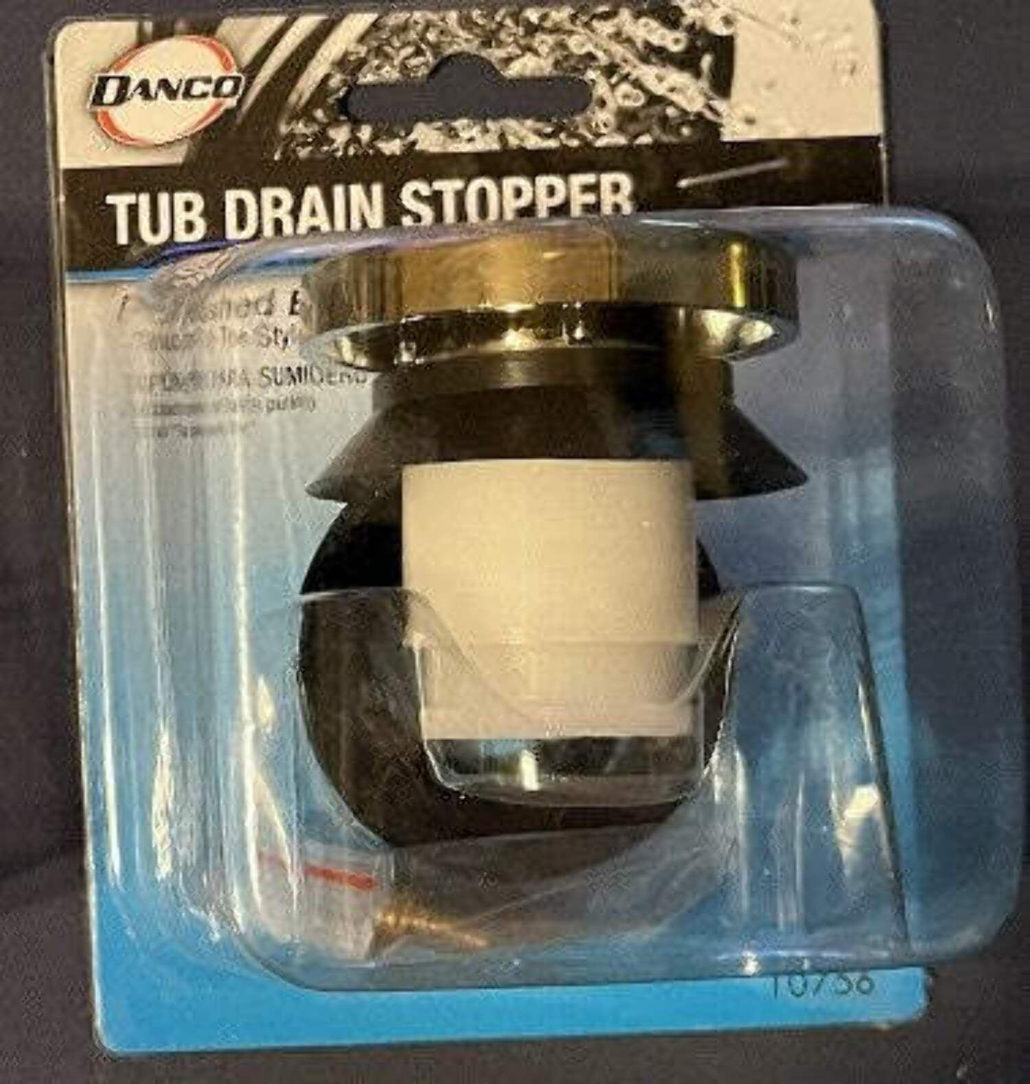 DANCO 2 in. Plastic TouchToe Bathtub Drain Stoppe