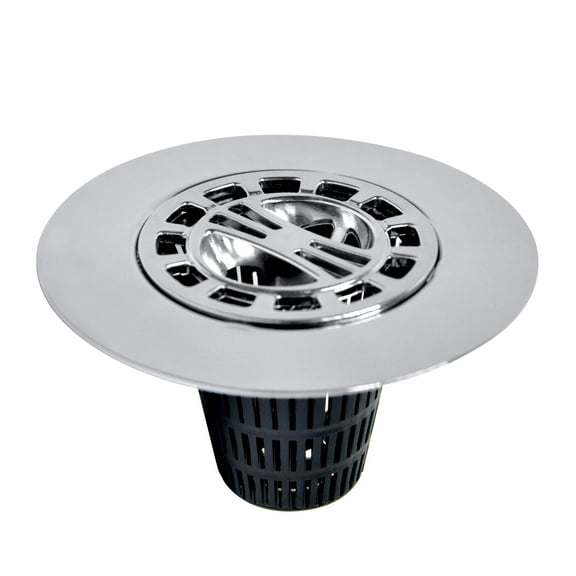 DANCO Hair Catcher Strainer Snare for Stand-Alone Shower Drain Cover, Chrome, 1-Pack (10529)
