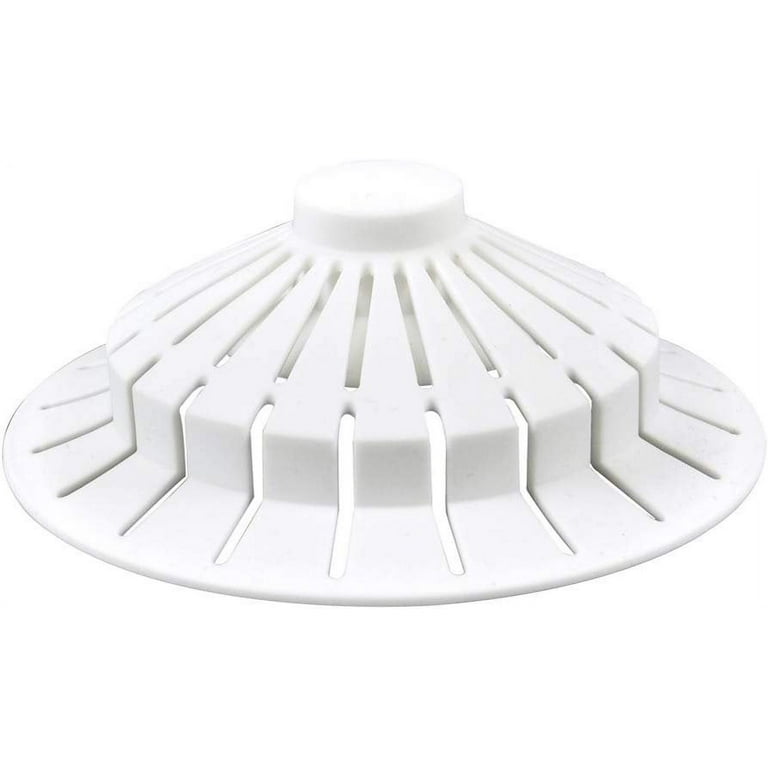DANCO Universal Bathroom Bathtub Suction Cup Hair Catcher Strainer and  Snare Fits Lift & Turn, Push Button & Trip Lever Bathtub Drains White 10771  