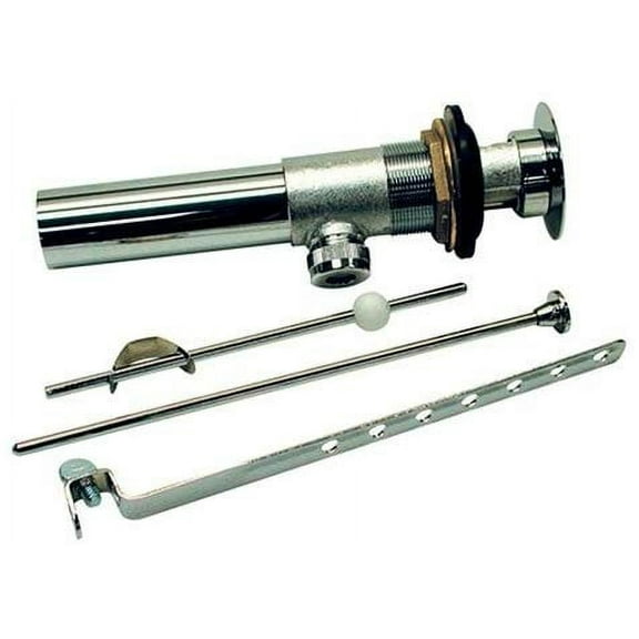 DANCO Universally Designed Lavatory Pop-Up Assembly with Overflow, Chrome, 1-1/4-Inch O.D. Drain Tee, 1-Pack 86780