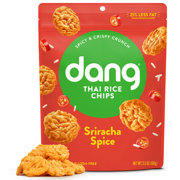 DANG SRIRACHA SPICE STICKY-RICE CHIPS, 3.5 OZ.