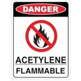 thumbnail image 1 of DANGER ACETYLENE FLAMMABLE SIGN Workplace Signs Metal Tin Sign 8 x 12 inch, 1 of 4