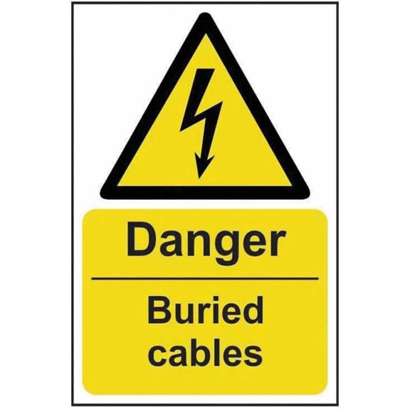 DANGER BURIED CABLES Site Safety Metal Sign 8x12 Inch Notice Danger Warning Caution for Outdoor & Indoor