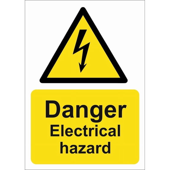 DANGER ELECTRICAL HAZARD Metal Aluminum SignFOAMEX SIGN SITE SAFETY/ELECTRIC Size: 16 x 12 Inch