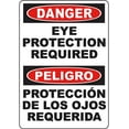 DANGER Eye Protection Required Bilingual Sign Safety Signs Danger Signs